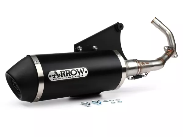 Scarico -ARROW- Urban Dark Aluminium- Vespa Sprint/Primavera 125-150- con catalizzatore (2014-2016)- Euro 3