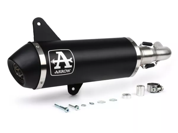 Scarico -ARROW- Urban Dark Aluminium- Vespa GTS 125 (2008-2016)- Racing