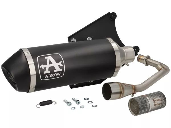 Scarico -ARROW- Urban DarkAluminium- Vespa Sprint/Primavera 125- con catalizzatore (2017-2018) Euro 4