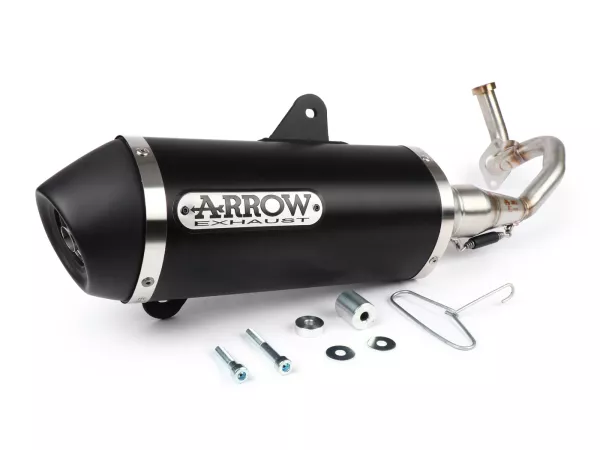 Scarico -ARROW- Urban DarkAluminium- Vespa GTS 125- con catalizzatore (2017-2018)- Euro 4