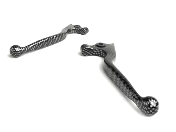 Paire leviers de frein -QUALITÉ OEM- Classic Peugeot DD (freinage AJP) - carbon style
