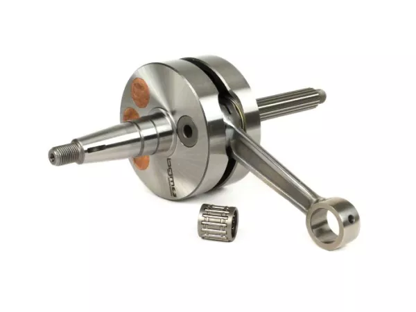 Krukas -BGM Evolution 52mm slag, 105mm drijfstang (std), Ø=90mm wangen- Piaggio Maxi 2-takt, Aprilia SR125, Gilera Runner 125FX, 180FXR, Italjet Dragster 125, 180, Piaggio SKR125, SKR150, TPH125, Skipper125, Skipper150, Hexagon 125EX, 150EX, 125LX, 180LXT