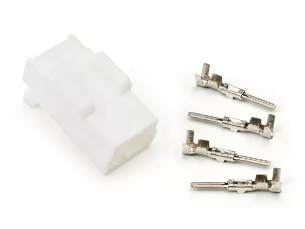 Steker untuk kabel harness -BGM PRO, tipe seri 070 AM, 3 kontak steker- Vespa, Piaggio, Gilera - Steker