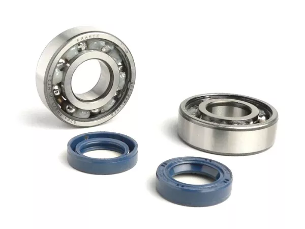 Bearing and oil seal set for crankshaft -CIF- Peugeot 50cc (horizontal cylinder) - JETFORCE 50 C-TECH, JETFORCE50 TSDI, SPEEDFIGHT3 50 AC/LC (2-stroke), LUDIX, VIVACITY50 NEW (2-stroke)