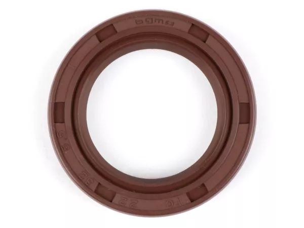 Oil seal 22x32x5,5mm -BGM PRO FKM/Viton® (E10/etahnol resistant)- (used for kickstarter shaft Lambretta LI, LIS, SX, TV (series 2-3), DL, GP - rear hub Minarelli 50 cc (type MA, MY, CW, CA, CY))
