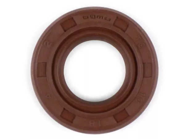 Asafdichting 10x18x4mm -BGM PRO FKM/Viton® (E10 bestendig)- (gebruikt voor Vespa PK XL2 schakelas - Minarelli 50 cc waterpomp (type MA, CA)