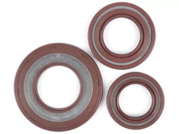 Juego de retenes -BGM PRO, FKM/Viton® (resistente a E10)- Vespa Largeframe Vespa Rally200 (VSE1T -33996, encendido Femsatronic)