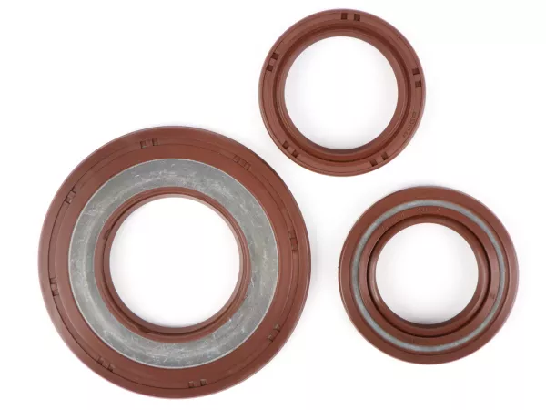 Oil seal set engine -BGM PRO, FKM/Viton® (E10/etahnol resistant)- Vespa Largeframe Vespa Rally180