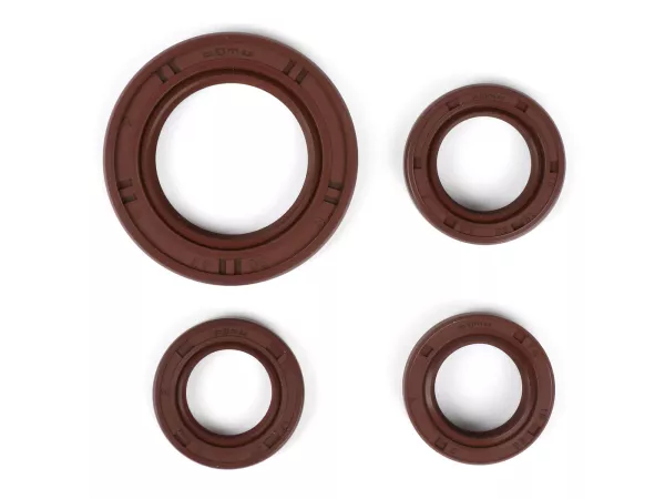 Oil seal set engine -BGM PRO, FKM/Viton® (E10/etahnol resistant)- Piaggio 50 cc AC/LC (since 1998)