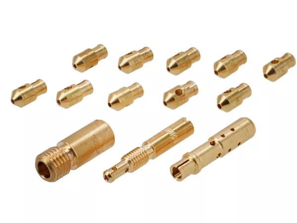Juego de afinación para carburador -BGM PRO para Vespa PX125/150 con kit de 177 cilindros BGM PRO - juego de surtidor principal, surtidor secundario, tubo mezclador, surtidor principal de corrección de aire