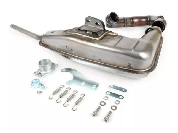 Exhaust -BGM PRO Clubman V4.0 for QUATTRINI M210- Lambretta series 1-3 - unpainted - LI 125, LI 150, LiS 125, LiS 150, TV 175, SX, TV, GT, GP 125, 150, 200