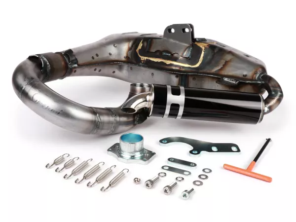 Knalpot -BGM PRO Clubman Sport untuk SIMONINI Killercase- Lambretta Seri 1-3 - tidak dicat - LI 125, LI 150, LiS 125, LiS 150, TV 175, SX, TV, GT, GP 125, 150, 200
