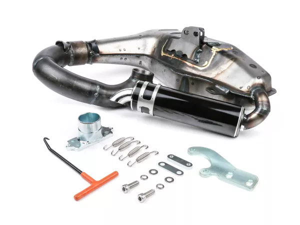Uitlaat -BGM PRO Clubman Sport- Lambretta Serie 1-3 - ongelakt - LI 125, LI 150, LiS 125, LiS 150, TV 175, SX, TV, GT, GP 125, 150, 200