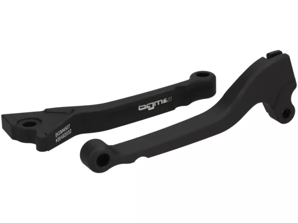 Remhendelset -BGM PRO CNC Sport, kort (130mm)- Vespa LX, LXV, S, Primavera 50-150, Sprint50-150 - matzwart - ABE
