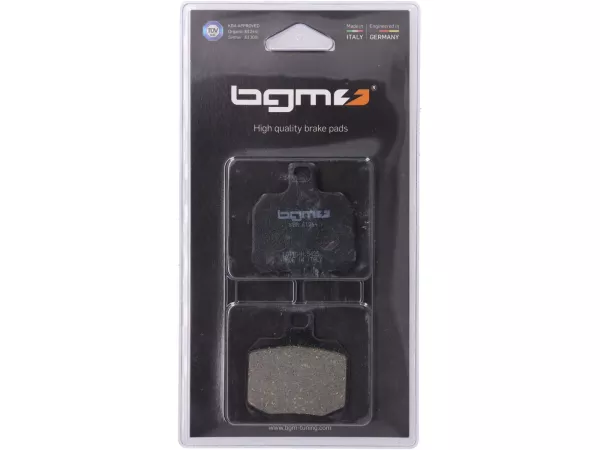 Remblokken -BGM 50,8x53,9mm- BENELLI 666 125cc 1998 (h), CPI X-Large 125cc 2003 (vh), X-Large 150cc 2003 (vh), X-Large 250cc 2003 (vh), DERBI GP 1 125cc 2006 (vh), GP 1 250cc 2006 (vh), GP 1 50cc 2005 (v), GILERA Nexus 500cc 2003 (h), Nexus i.e.