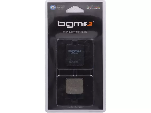 Brake pads -BGM 35.6x49mm- Vespa LT 125/150 3V/4T (RP8M), LX/LXV 50-125-150 (ZAPC38, ZAPC68), S 125 3V/4T (ZAPM68), Piaggio NRG MC²/MC³, Piaggio NRG Power DD/DT (ZAPC45), NRG Purejet (ZAPC452), Runner 50 (f), Runner 125-180 (r), Runner 50 Purejet (ZAPC361