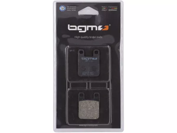Bromsbelägg -BGM 36x45mm- BETA Eikon 50cc 1999 (vh), DERBI Atlantis 50cc 1999 (v), Atlantis 100cc 2001 (v), Atlantis 100cc 4T 2001 (v), Aventura 50cc 1996 (v), GP 1 50cc 2001-2004 (vh), GP 1 50cc 2005 (h), GPR 125cc R 2004 (h), GPR 50cc Nude 2004