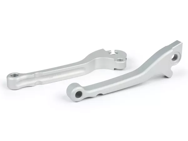 Brake and clutch lever set -BGM PRO CNC- disc brake (HENG TONG)- Vespa PX (2004-) - matt silver
