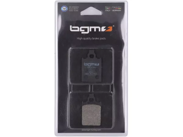 Brake pads -BGM 31,8x51.2mm- Grimeca - Vespa PX Disc (1998-2010), LML Star, Stella, Grimeca Classic/NT, SKR125, SKR150 1993-1997 (f), Quartz 50cc 1992 (f), ITALJET Formula AC 50cc 1995 (f), Quartz 50cc 1992 (f), Skipper 125cc 1993-1997 (f), Skipper 150cc