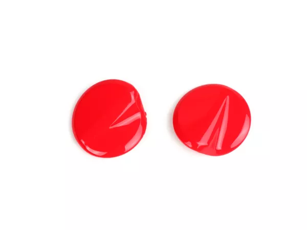Kit bouchons de couverture trous rétroviseurs -BGM PRO- Vespa GTS 125-300 (ZAPMA3100, ZAPMA3200, ZAPMA3300) GTS HPE, Supertech (ZAPMA3600) - rouge (894 red dragon)