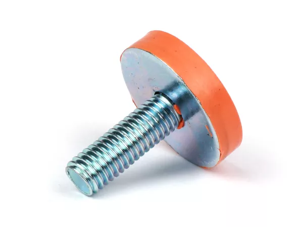 Tope de goma Ø=27mm x 6mm con varilla roscada M8 para soporte principal BGM PRO Soft Stop System