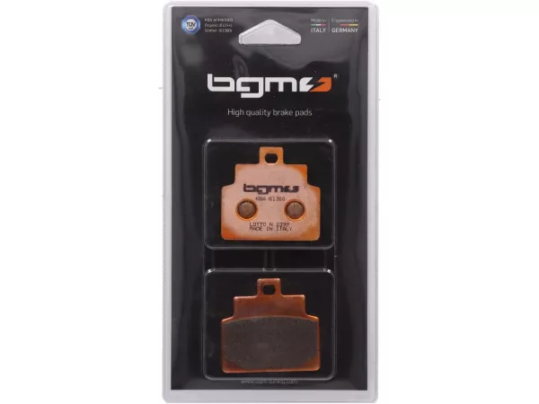 Bantalan rem -BGM PRO Sintersport 54x50.7mm- APRILIA Leonardo 125cc 4-tak 1999 (h), Leonardo 4-tak 150cc 1999 (vh), Scarabeo 4-tak 100cc 2004 (v), Scarabeo 4-tak 50cc 2004 (v), SR 150cc 2000 (v), YAMAHA SR 125cc 1998 (v)