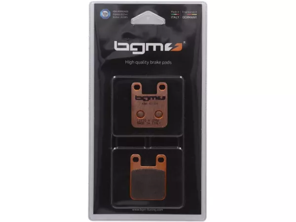 Plaquettes de frein -BGM PRO Sintersport 36x45mm- BETA Eikon 50cc (1999) (av./ar.), DERBI Atlantis 50cc (1999) (av.), Atlantis 100cc (2001) (av.), Atlantis 100cc 4T (2001) (av.), Aventura 50cc (1996) (av.), GP 1 50cc (2001-2004) (av./ar.), GP 1 50cc (2005