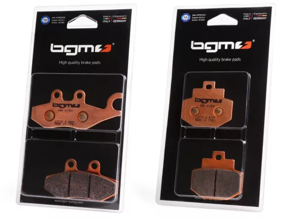 Brake pads set -BGM PRO Sintersport- Vespa GTS (front/rear, all models) - GTS300 HPE, Supertech, Supersport, Super Racing Sixties, Super Notte, Yacht Club, Touring, Super, GTV300 Sei Giorni, GT, GTL, GTS, 946, Gilera Runner VX/VXR 125-180-200, DNA125, DNA