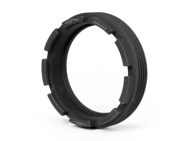 Écrou crénelé pour roulement roue arrière- BGM Original -VESPA Ø int.=40mm, Ø ext.=49mm, dents=9- Vespa Super 125 (VNC1T), Super 150 (VNB1T, -153261), pour roulement roue avant Vespa GS160 (VSB1T, VSB2T), SS180 (VSC1)