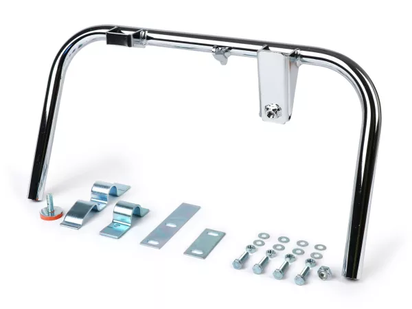 Caballete central -BGM PRO Soft Stop V2 System- Vespa (8) 125 Largeframe VNB2T (9001-), VNB3T, VNB4T, VNB5T, VNB6T, VNC1T Super, Vespa 150 VBB2T (17451-), VBB2T, VBC1T Super - Cromo