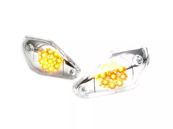 Set di indicatori di direzione anteriori -BGM ORIGINAL set di 2 LED- Yamaha Aerox (YQ50/L, 2 tempi), MBK Nitro (YQ50/L, 2 tempi) - Arancione