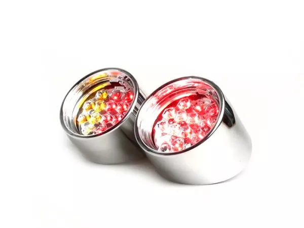 Tail light -BGM ORIGINAL smooth lens LED with indicator function - Aprilia SR (1998-) - Chrome