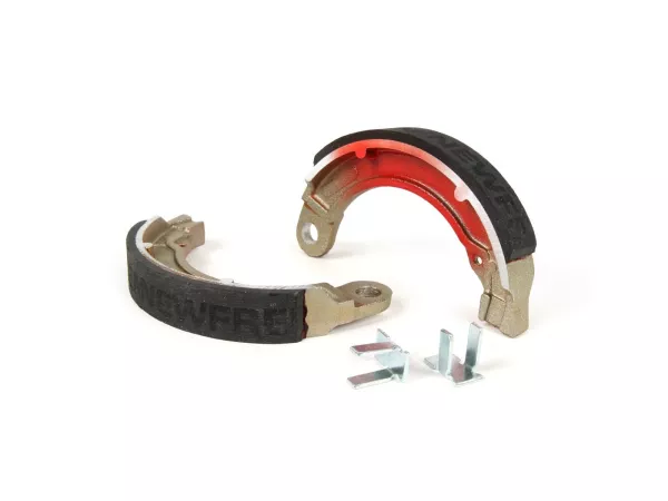 Remschoenen -BGM PRO Ø=127x20 mm voor remtrommel BGM5310- Vespa 8 achter, 1 montage, Vespa Breedframe V1T tot V15T (h), V30Ttot V33T (h), VM (h), VN (h), VL (h), VB (h), VNA1T-VNA2T (h), VNB1T tot VNB3T (h), VBA1T (h), VBB1T (h)