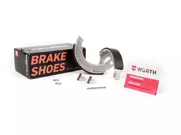 Bremsbacken -BGM PRO Ø=127x23 mm- Vespa 8 hinten, 1 Aufnahme, Vespa Wideframe V1T bis V15T (h), V30T bis V33T (h), VM (h), VN (h), VL (h), VB (h), VNA1T bis VNA2T (h), VNB1T bis VNB3T (h), VBA1T (h), VBB1T (h)