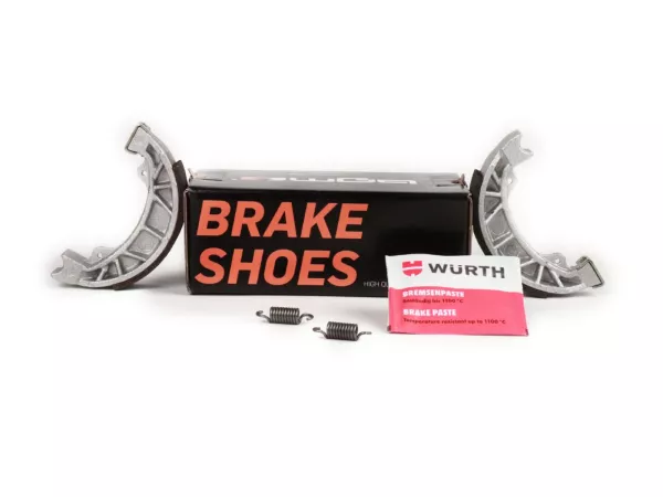 Brake shoes -BGM PRO Ø=110x25mm- Piaggio 50-150cc, SKR 125cc (r), SKR 150 (r), Vespa ET2 50cc 2000 (r),  Runner 50cc 1997-1997 (r), PIAGGIO Hexagon 125cc 1994-1997 (r), Hexagon 150cc 1994-1999 (r), Hexagon GT 250cc 4-stroke (G/H) 250cc 1998-1999 (r), Hexa