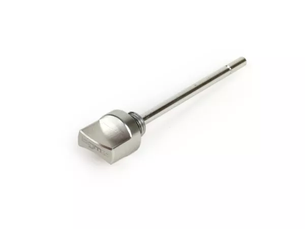 Öleinfüllschraube mit Peilstab -BGM PRO, Getriebeöl- Piaggio Leader/Quasar/HPE - Vespa ET4, LX, LXV, S, GT, GTS, GTV, GTL 125-310ccm - Silbern eloxiert