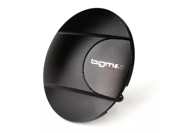 Vario cover -BGM PRO CNC, aluminium, hard anodized- Piaggio Leader/Quasar engine - ET4, LX/LXV125-150, S125-150, GT/GTS/GTV/GTL 125-300 ccm - glossy black