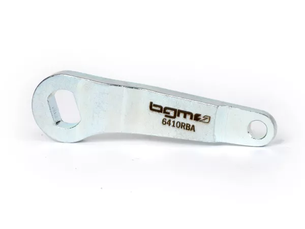 Brazo de freno trasero plateado -BGM ORIGINAL, versión larga (longitud=83mm, montado de fábrica para 200cc) - Vespa PX200, Rally200 - también adecuado para Vespa Largeframe PX80, PX125, PX150, GL150, GT125/GTR125, TS125, Sprint150, Rally180, VNA, VNB, VBA