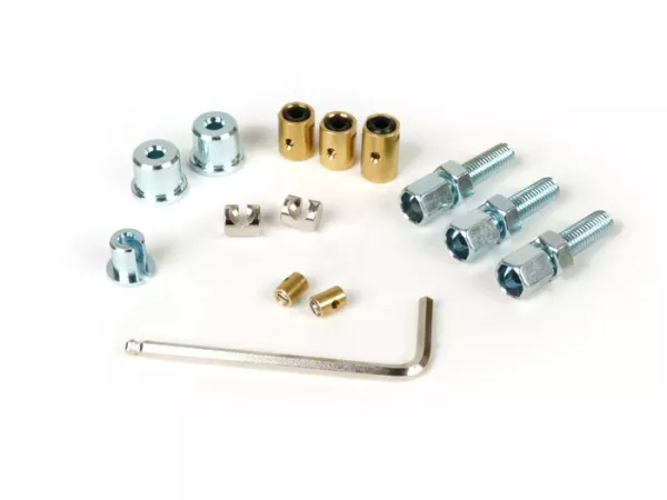 Stelschroeven en klemnippel / schroefnippelset -BGM ORIGINEEL- Lambretta LI, LIS, SX, TV (serie 2-3), DL, GP
