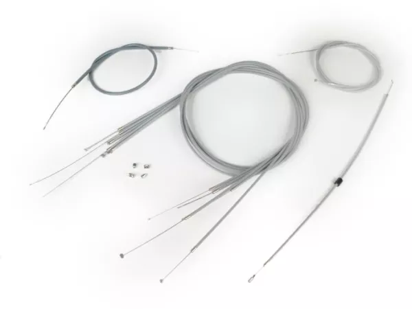 Cable set -BGM ORIGINAL, PE inner liner- Vespa Rally180 (VSD1T), Rally200 (VSE1T), Sprint150 (VLB1T), GT125 (VNL2T), GTR (VNL2T), TS125 (VNL3T), GL150 (VLA1T)