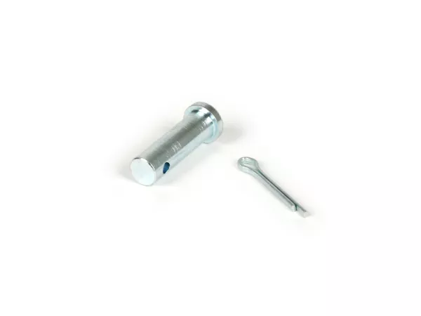 Klemplaat bout Ø=5x18mm + splitpen, rempedaal -BGM ORIGINELE- Vespa VNA, VNB, VBA, VBB, Super, GL, GT, GTR, TS, Sprint, GS, SS, Rally, PX