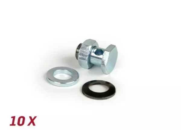 Achterremkabel klemschroef -BGM ORIGINEEL- Vespa V50, 50N, PV125, ET3, PK S, PK XL1, PK XL2, ETS, VNA, VNB, VBA, VBB, Super, GL, GT, GTR, TS, Sprint, GS, SS, Rally, PX - 10 stuks