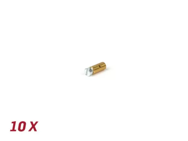 Nipplo di serraggio / nipplo a vite -BGM ORIGINAL- Ø=4,0mm x 9mm (utilizzato per il cavo dell'acceleratore) - 10 pezzi