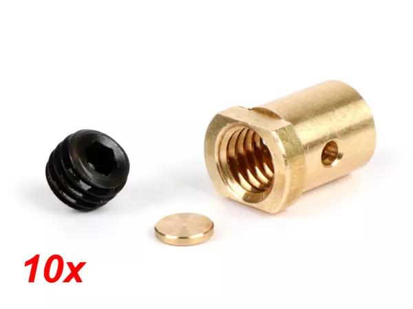 Klemnippel / schroefnippel kort -BGM PRO Overmaat Ø=10.1x13mm- Lambretta LI, LIS, SX, TV (series 2-3), DL, GP - 10 stuks