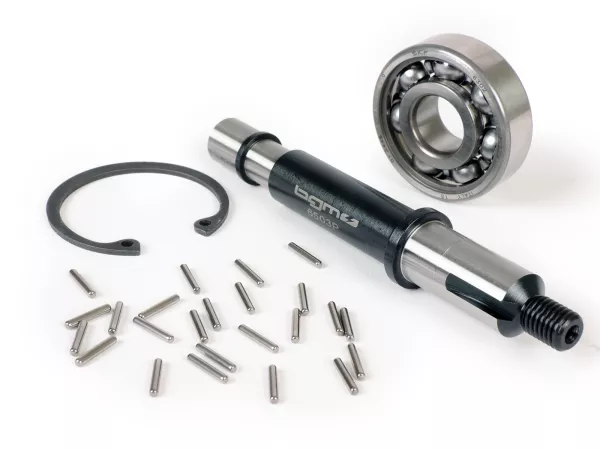 Set poros poros PTO termasuk bantalan -BGM ASLI- Vespa PX125, PX150, PX200, Cosa, T5 125cc - Bantalan dudukan: Ø = 15mm, bush: Ø = 13mm, panjang: 121mm