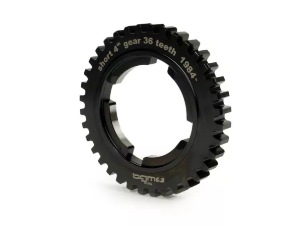 4th speed gear cog -BGM PRO, type EFL- Vespa PX125-150 (1984-), T5 125cc, Cosa125-150, LML Star/Stella125/150 2-stroke - short 4th gear for PX200 (1984-), Cosa200 - 36 teeth