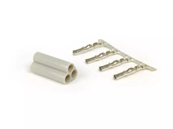 Stekker voor kabelboom -BGM PRO, 3 stekkercontacten- Vespa, Piaggio, Gilera - Stekker - bijv. voor Vespa PX brandstoftanksensor (met plastic dop)
