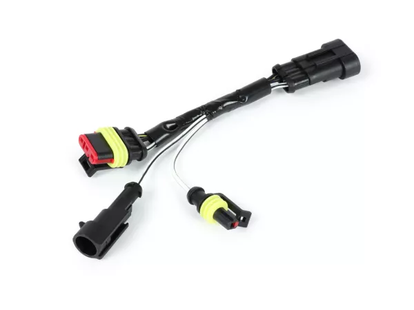 Kit adaptador de cable para conversión de intermitentes traseros -BGM PRO- Vespa GTS125-300 HPE (años de modelo 2019-2022) - para uso con intermitentes Moto Nostra LED con luz de marcha LED dinámica.