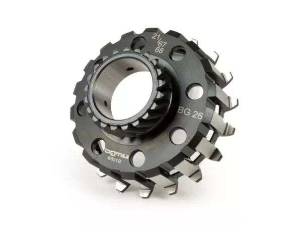 Piñón de embrague -BGM PRO- Vespa Cosa2, PX (1995-), BGM Superstrong, Superstrong CR - (para rueda primaria de 67/68 dientes, corte helicoidal) - 21 dientes