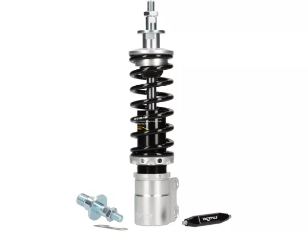Amortiguador delantero -BGM PRO SC/F1 SPORT, 195mm + 205mm- Vespa PK - negro/plata
